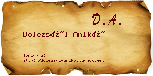 Dolezsál Anikó névjegykártya