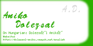 aniko dolezsal business card
